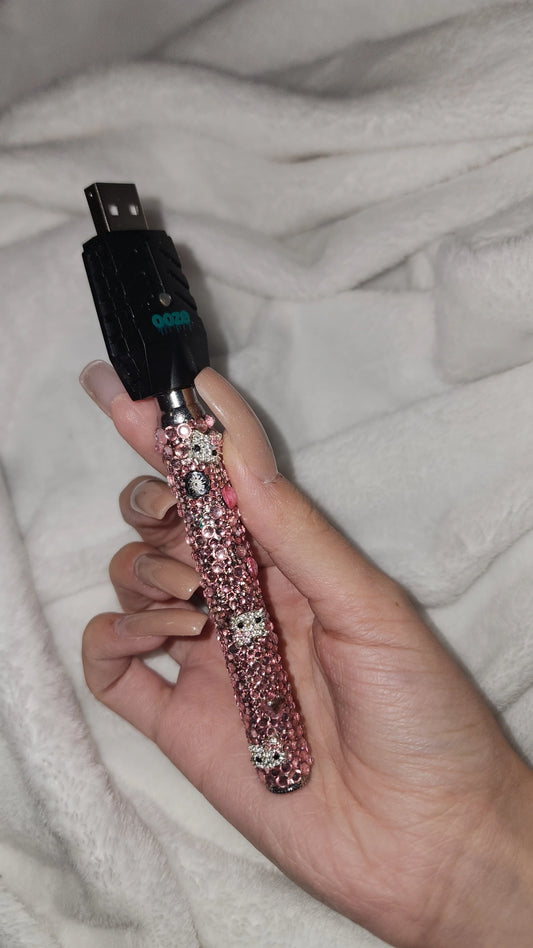 "candy" - light pink hello kitty bedazzled battery cart pen