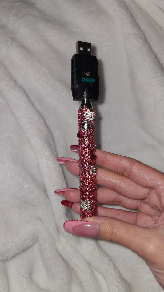 "foreva" - hot pink hello kitty bedazzled battery cart pen